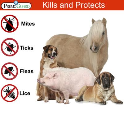 Show full view: Premo Guard Kills & Protects Against Mites, Fleas, Ticks, Lice & Mosquitoes Dog & Cat Spray, 128-fl oz bottle slide 6 of 8