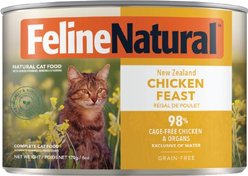 Feline Natural Chicken Feast Grain-Free Canned Cat Food, 6-oz, case of 12