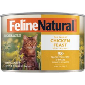 Feline Natural Chicken Feast Grain-Free Canned Cat Food, 6-oz, case of 12