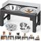 Show in main carousel: Yafylly 6-Height Adjustable Anti-Spill, Non-Slip Slow Feeder Dog Bowl Stand with Stainless Steel Bowls, Gray, Medium: 5-cup slide 1 of 10