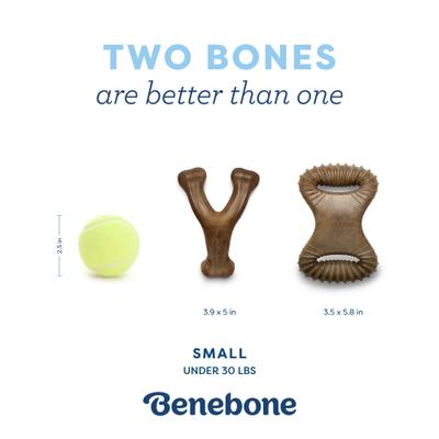 Show full view: Benebone Puppy Dental Chew & Wishbone Bacon Flavor Dog Toys, Small, 2 count slide 4 of 6