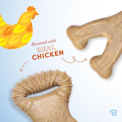 Show full view: Benebone Puppy Dental Chew & Wishbone Chicken Flavor Dog Toys, Tiny, 2 count slide 3 of 7