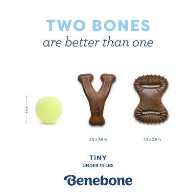 Show full view: Benebone Puppy Dental Chew & Wishbone Chicken Flavor Dog Toys, Tiny, 2 count slide 5 of 7
