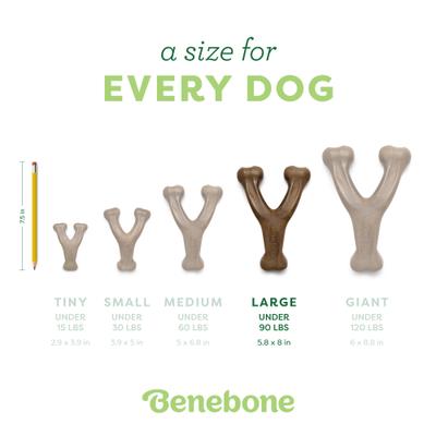 Show full view: Benebone Wishbone Chew Dog Toy, Large, 3 count slide 4 of 6