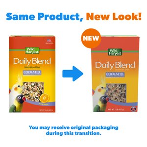Wild Harvest Daily Blend Cockatiel Food, 32-oz bag