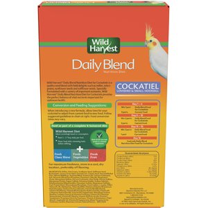 Wild Harvest Daily Blend Cockatiel Food, 32-oz bag