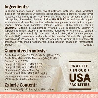Show full view: Merrick Lil' Plates Grain-Free Chicken-Free Real Salmon + Sweet Potato Recipe Small Breed Dry Dog Food, 12-lb bag slide 7 of 11