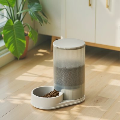 HANAMYA HANAMYA Automatic Dog Feeder, Gray, 3.8-L