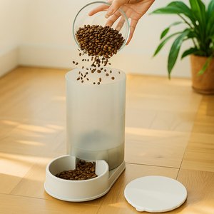 HANAMYA Automatic Dog Feeder, Gray, 3.8-L