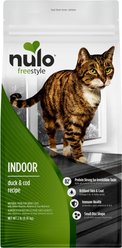 Nulo FreeStyle Indoor Duck & Cod Recipe with Omega Fatty Acids High Protein & Grain-Free Dry Cat Food, 2-lb bag