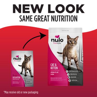 Show full view: Nulo FreeStyle Chicken & Cod Recipe with Omega Fatty Acids High Protein & Grain-Free Dry Cat & Kitten Food, 4-lb bag slide 3 of 13