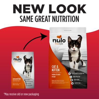 Show full view: Nulo FreeStyle Turkey & Duck Recipe with Omega Fatty Acids High Protein & Grain-Free Dry Cat & Kitten Food, 14-lb bag slide 3 of 13