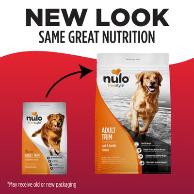 Show full view: Nulo Freestyle Cod & Lentils Recipe Grain-Free Adult Trim Dry Dog Food, 26-lb bag slide 3 of 11