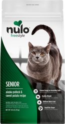 Nulo FreeStyle Alaska Pollock & Sweet Potato Recipe with Omega Fatty Acids High Protein & Natural Grain-Free Senior Dry Cat Food, 14-lb bag