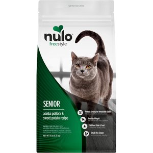 Nulo FreeStyle Alaska Pollock & Sweet Potato Recipe with Omega Fatty Acids High Protein & Natural Grain-Free Senior Dry Cat Food, 14-lb bag