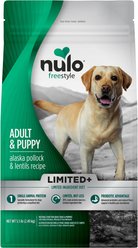 Nulo FreeStyle Limited Ingredient Pollock & Lentil Recipe High-Protein & Grain-Free Adult & Puppy Dry Dog Food, 5.5-lb bag