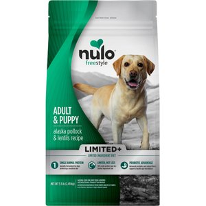 Nulo FreeStyle Limited Ingredient Pollock & Lentil Recipe High-Protein & Grain-Free Adult & Puppy Dry Dog Food, 5.5-lb bag