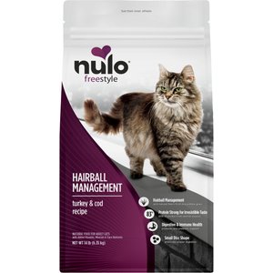 Nulo FreeStyle Hairball Management Turkey & Cod Recipe with Omega Fatty Acids High Protein & Grain-Free Dry Cat Food, 14-lb bag