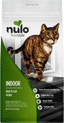 Nulo FreeStyle Indoor Duck & Cod Recipe with Omega Fatty Acids High Protein & Grain-Free Dry Cat Food, 14-lb bag