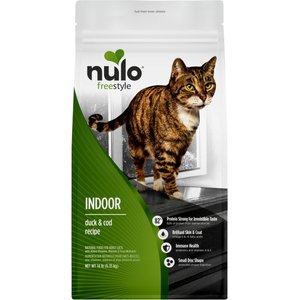 Nulo FreeStyle Indoor Duck & Cod Recipe with Omega Fatty Acids High Protein & Grain-Free Dry Cat Food, 14-lb bag