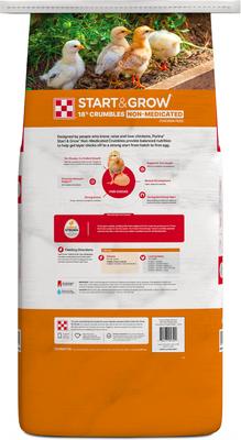 Show full view: Purina Start & Grow Non-Medicated 18% Protein Crumbles Chick Feed, 25-lb bag slide 2 of 10