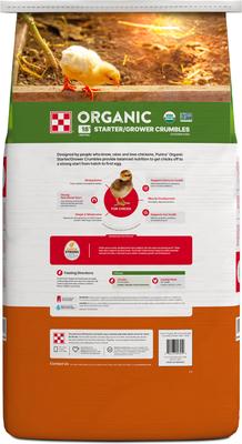 Show full view: Purina Organic Starter-Grower 18% Protein Crumble Chick Feed, 35-lb bag slide 2 of 10
