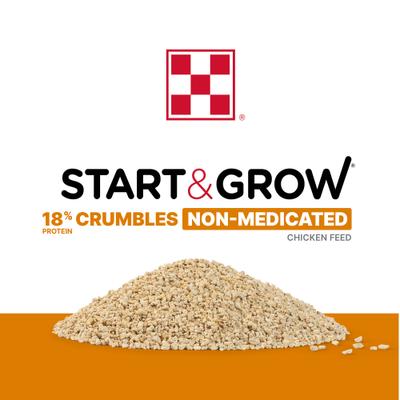 Show full view: Purina Start & Grow Non-Medicated 18% Protein Crumbles Chick Feed, 50-lb bag slide 4 of 10