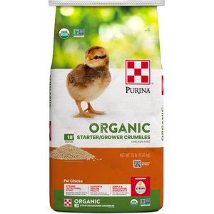 Purina Organic Starter-Grower 18% Protein Crumble Chick Feed, 35-lb bag