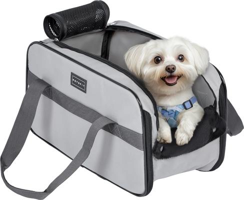 Show full view: Petsfit Airline Approved Center Console Small Dog Car Booster Seat Carrier, Light Grey slide 3 of 12