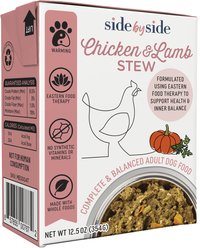 Side By Side Warming Complete & Balanced Chicken & Lamb Stew Wet Dog Food, 12.5-oz box, case of 12