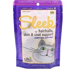 InClover Sleek Hairball, Skin & Coat Support Soft Chew Supplement for Cats, 60-gm bag