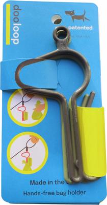 Show full view: Dooloop Hands-Free Dog Poop Bag & Bag of Poop Carrier, Charcoal/Sage, 4 dooloops & 2 velcro straps slide 3 of 7