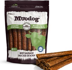 Palz&Co Moodog Beef Grain-Free Soft & Chewy Sausage Dog Treats, 12-oz bag, 8 count