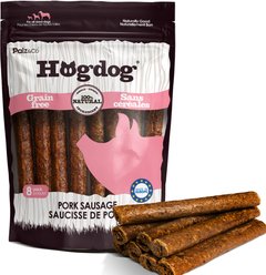 Palz&Co Hogdog Pork Grain-Free Soft & Chewy Sausage Dog Treats, 12-oz bag, 8 count
