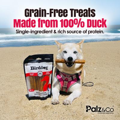 Show full view: Palz&Co Birddog Duck Grain-Free Soft & Chewy Sausage Dog Treats, 12-oz bag, 8 count slide 5 of 10
