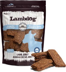 Palz&Co Lambdog Lamb Grain-Free Jerky Dog Treats, 8-oz bag, 10 count