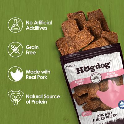 Show full view: Palz&Co Hogdog Pork Grain-Free Jerky Dog Treats, 8-oz bag, 10 count slide 6 of 10