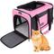 Show in main carousel: Gapzer Soft-Sided Collapsible & Washable Travel Dog & Cat Carrier, 18.1 x 11.8 x 11.8-in, Pink slide 1 of 9