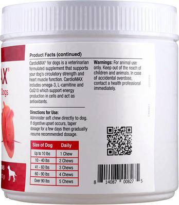 Show full view: CardioMAX Heart Support Supplement Soft Chews for Dogs, 60 count slide 4 of 12