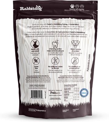 Show full view: Palz&Co Rabbitdog Rabbit Grain-Free Soft & Chewy Bites Dog Treats, 6-oz bag slide 3 of 10