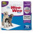 Four Paws Wee-Wee Super Absorbent Dog Pee Pads, 24 x 24-in, 75 count