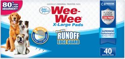 Wee-Wee Pads Superior Performance with Runoff Edge Guard Dog Pee Pads, X-Large, 28 x 34-in, 40 count