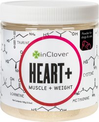 InClover Heart+ Powder Supplement for Dogs & Cats, 100-gm jar