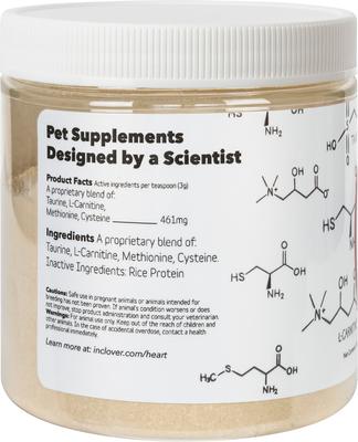 Show full view: InClover Heart+ Powder Supplement for Dogs & Cats, 100-gm jar slide 5 of 9