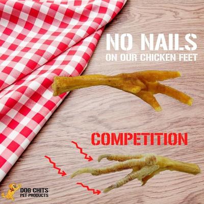 Show full view: Dog Chits Chicken Feet Dog Natural Chew Treats, 30 count slide 5 of 7