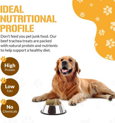 Show full view: Dog Chits 6-in Beef Trachea Dog Natural Chew Treats, 8 count slide 4 of 8