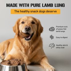 Dog Chits Lamb Lung Filets Dog Natural Chew Treats, 10-oz bag slide 2 of 7
