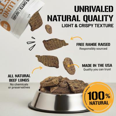 Show full view: Dog Chits Beef Lung Filets Dog Natural Chew Treats, 10-oz bag slide 6 of 8