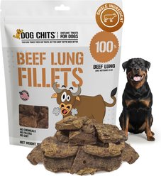 Dog Chits Beef Lung Filets Dog Natural Chew Treats, 10-oz bag