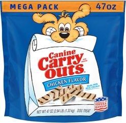 Canine Carry Outs Chicken Flavor Soft & Chewy Dog Treats, 47-oz bag